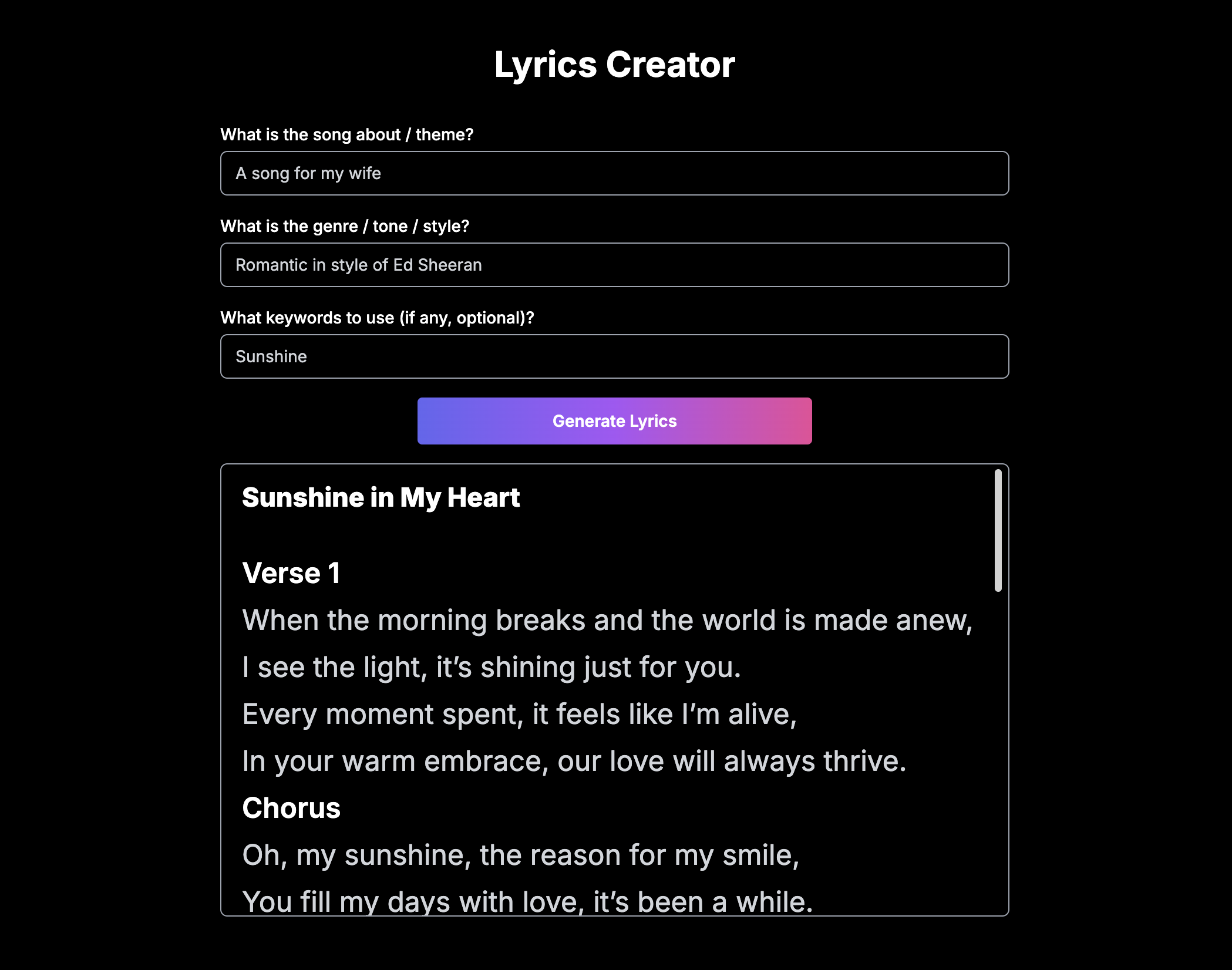 Songs AI screenshot